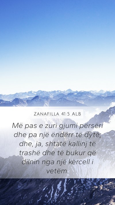 Zanafilla 41:5 ALB Mobile Phone Wallpaper - Më pas e zuri gjumi përsëri dhe pa një - Mobile Bible Verse Wallpaper