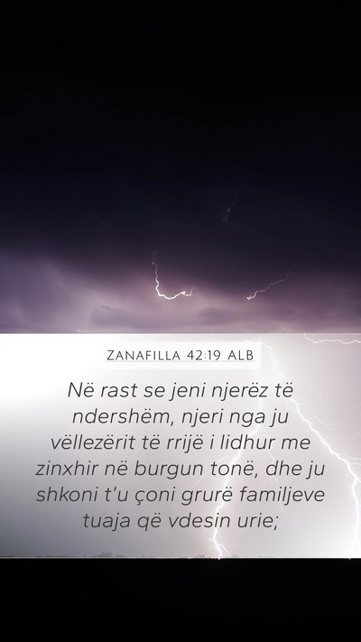 Zanafilla 42:19 ALB Bible Verse Image