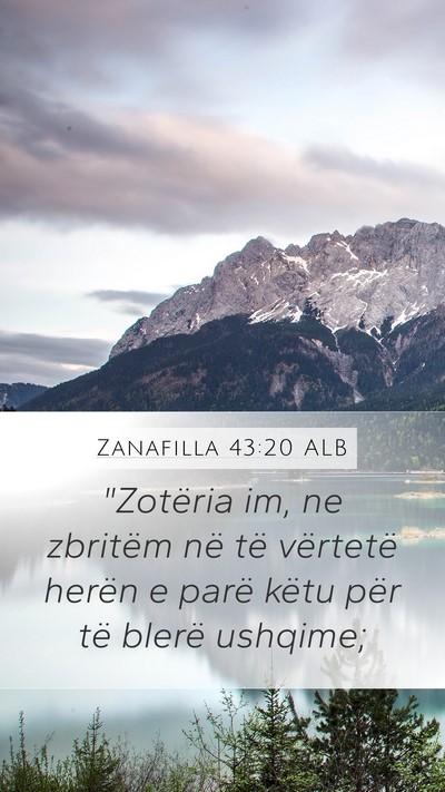 Zanafilla 43:20 ALB Bible Verse Image