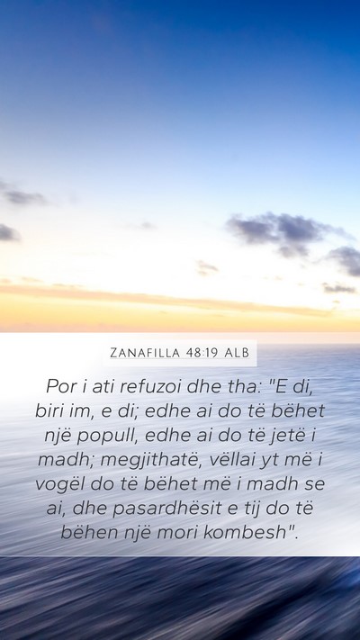 Zanafilla 48:19 ALB Bible Verse Image