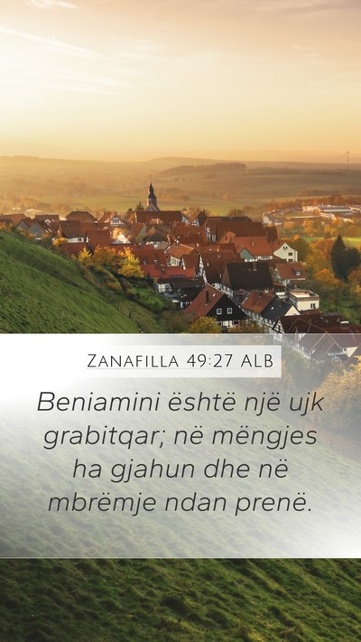 Zanafilla 49:27 ALB Bible Verse Image