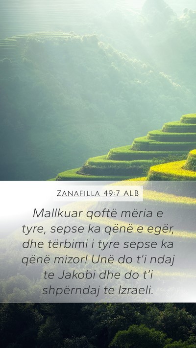Zanafilla 49:7 ALB Bible Verse Image