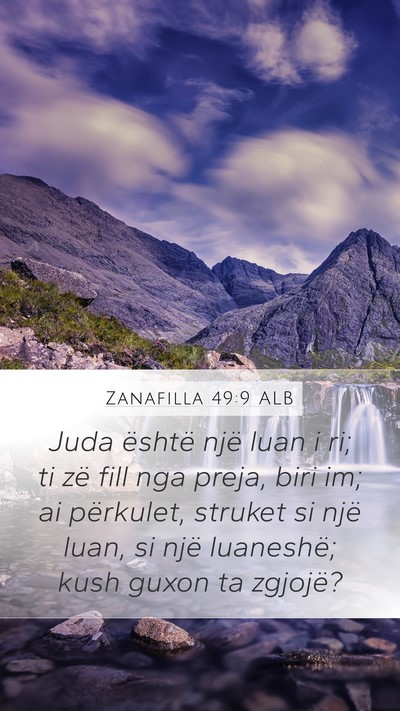 Zanafilla 49:9 ALB Bible Verse Image
