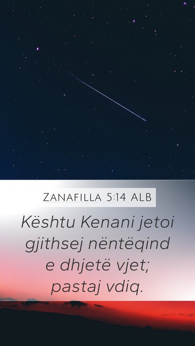 Zanafilla 5:14 ALB Mobile Phone Wallpaper - Kështu Kenani jetoi gjithsej nëntëqind e - Mobile Bible Verse Wallpaper
