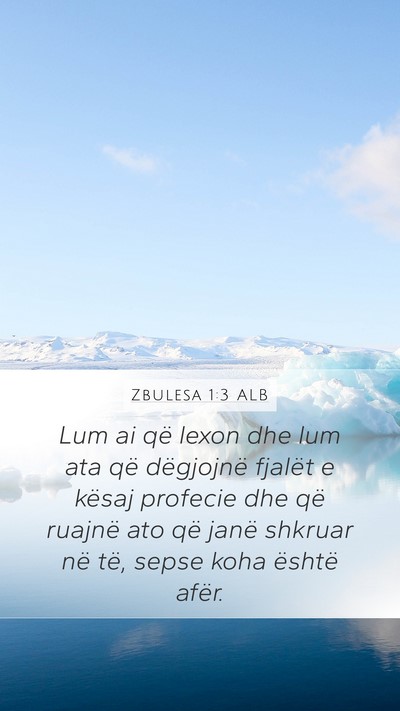 Zbulesa 1:3 ALB Bible Verse Image