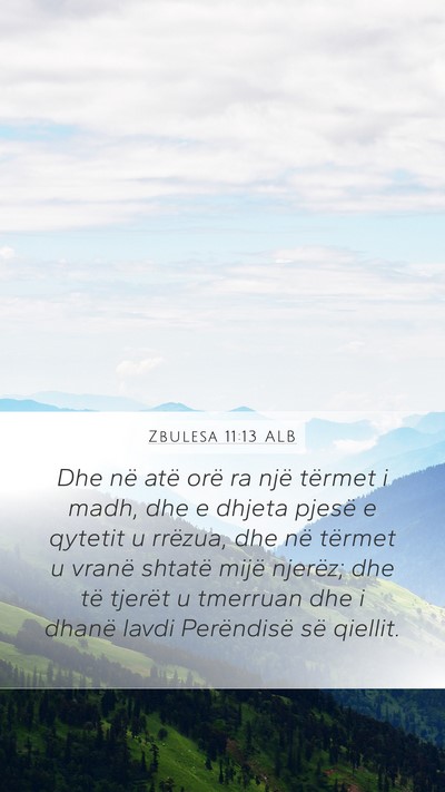 Zbulesa 11:13 ALB Bible Verse Image