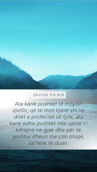 Zbulesa 11:6 ALB Bible Verse Image