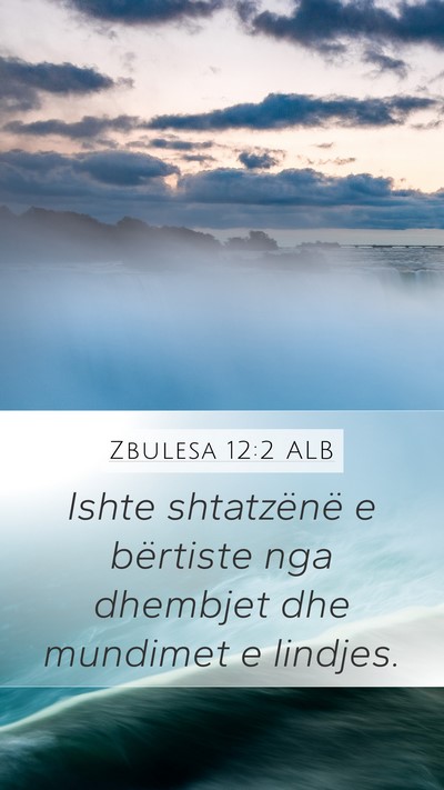 Zbulesa 12:2 ALB Bible Verse Image
