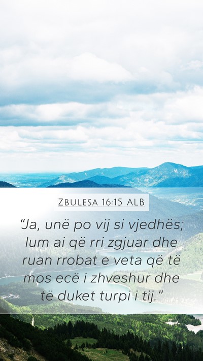 Zbulesa 16:15 ALB Bible Verse Image