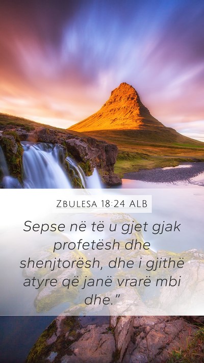 Zbulesa 18:24 ALB Bible Verse Image