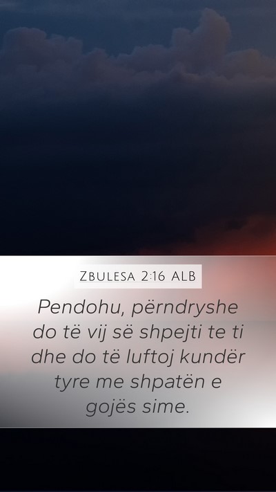 Zbulesa 2:16 ALB Bible Verse Image