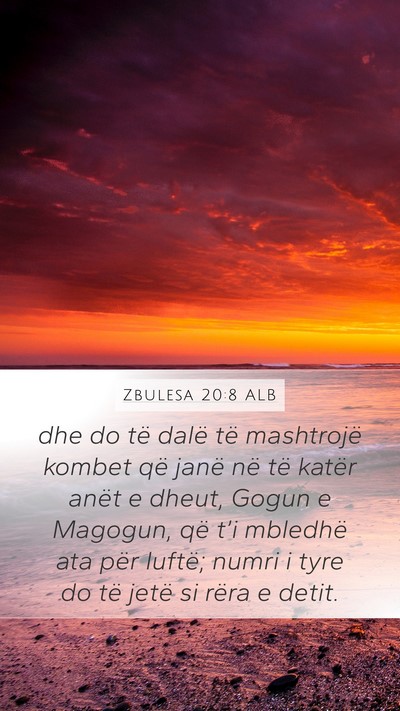 Zbulesa 20:8 ALB Bible Verse Image