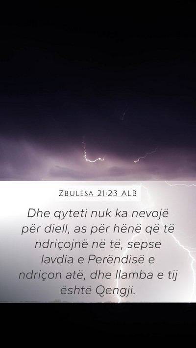 Zbulesa 21:23 ALB Bible Verse Image