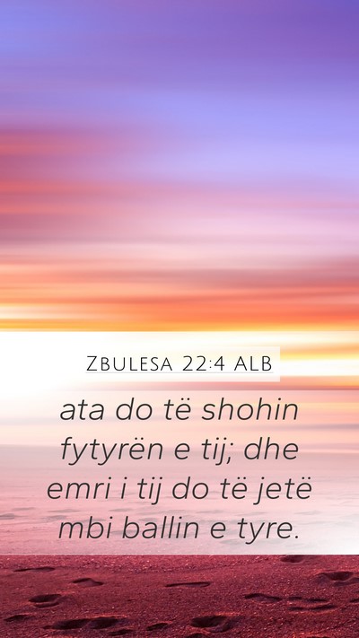 Zbulesa 22:4 ALB Bible Verse Image