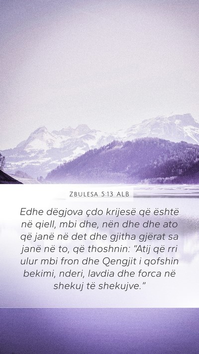 Zbulesa 5:13 ALB Bible Verse Image