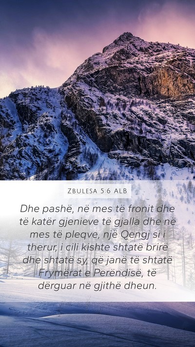 Zbulesa 5:6 ALB Bible Verse Image