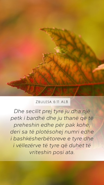 Zbulesa 6:11 ALB Bible Verse Image
