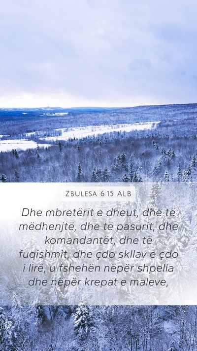 Zbulesa 6:15 ALB Bible Verse Image